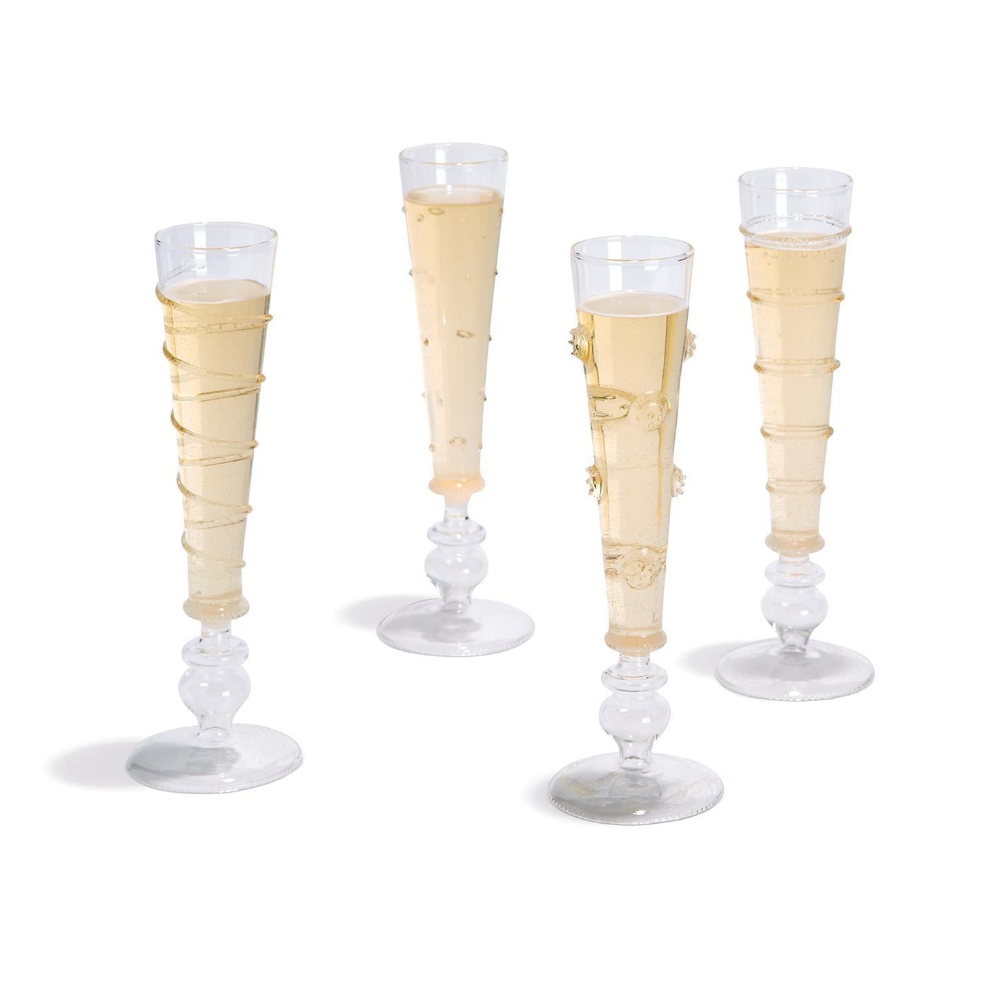 Verre Champagne Flute S/4 Assorted