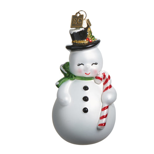 Snowman Blow Mold Ornament - 4.5"