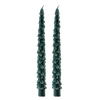 Green Tree Taper Candles, Set of 2 - Christmas Decor