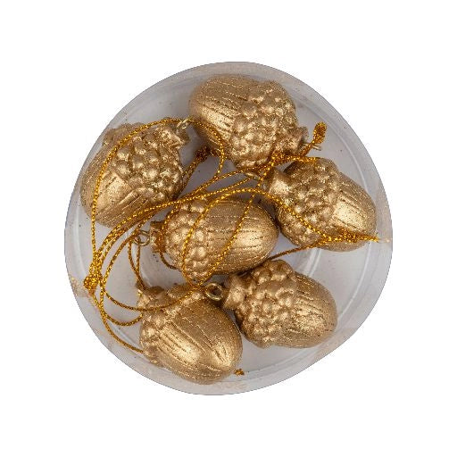 S/6 Acorn Ornaments