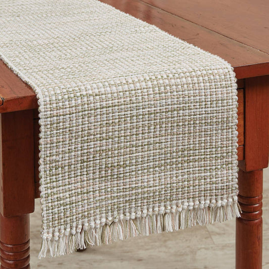 Basket Weave Table Runner 54" L - Meadow