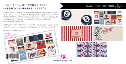 Trinket Tray Inserts - Gameday - "Oxford"