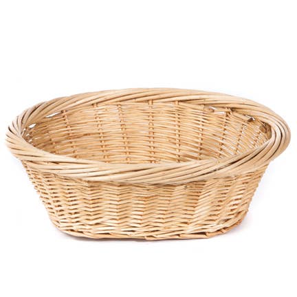 Oval White Willow Bowl Basket