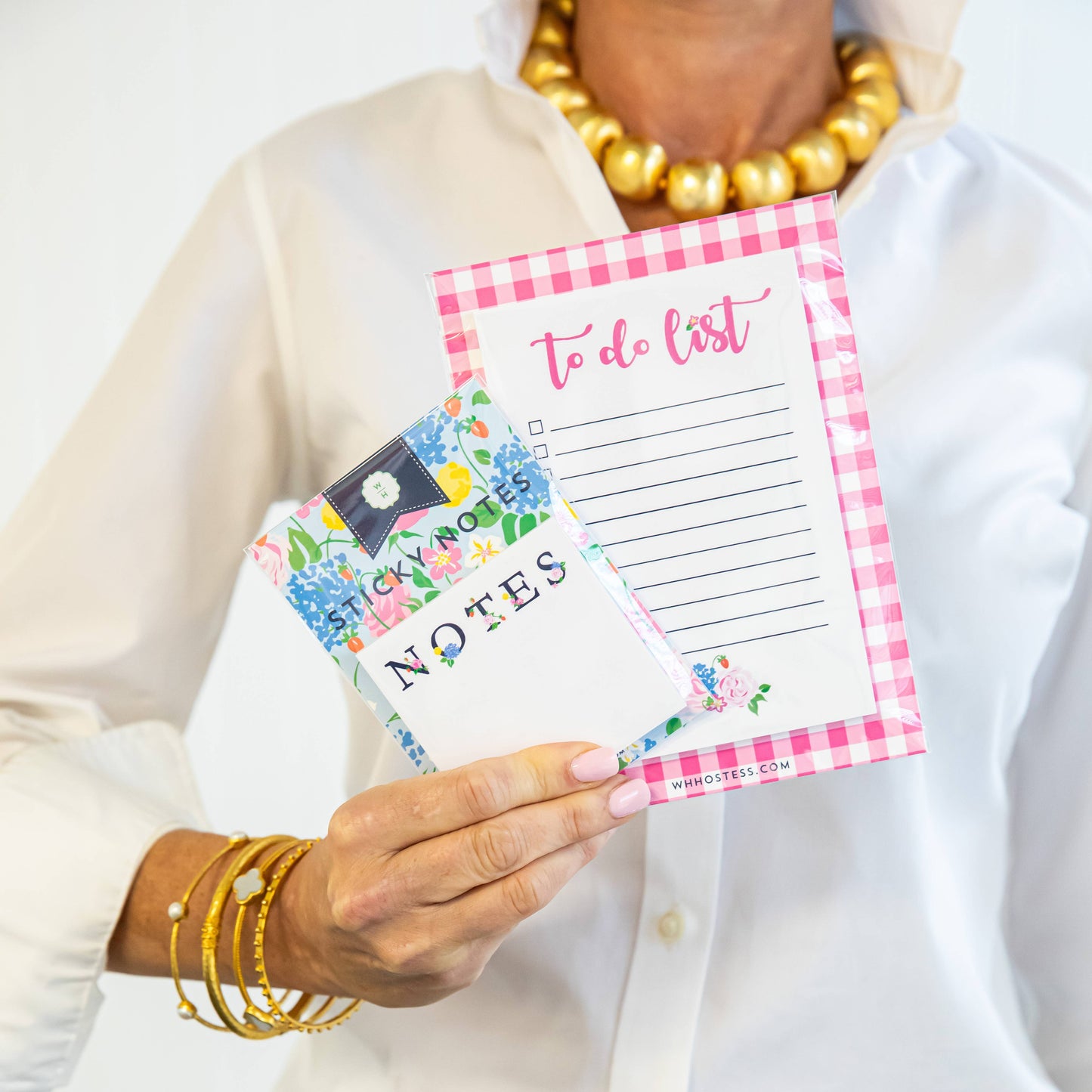 Strawberry Floral "NOTES" Single Sticky Notes