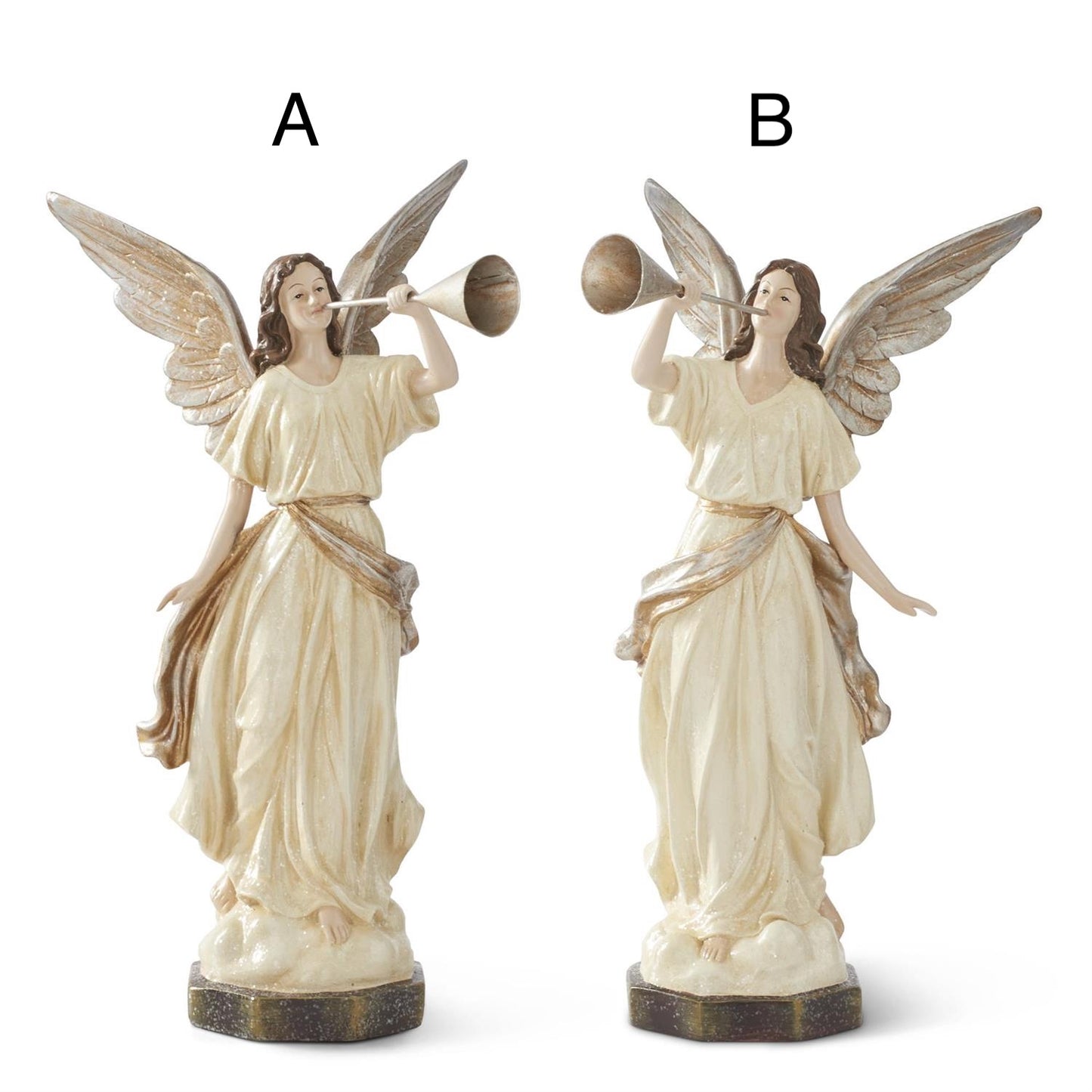 Cream & Gold Glittered Angel