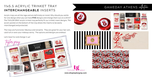 Trinket Tray Inserts - gameday "Athens"