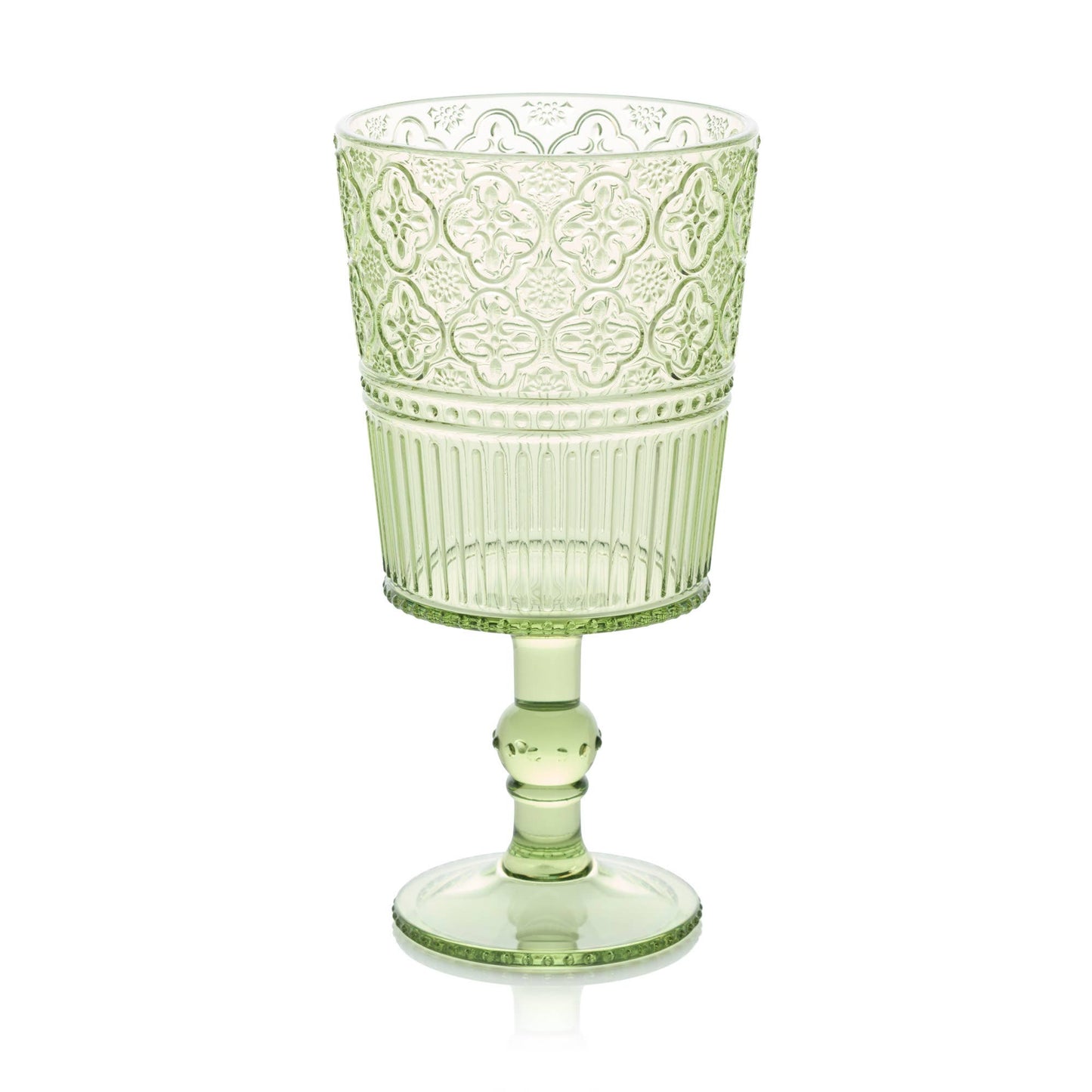 Victoria Green Acrylic Goblet, S/6
