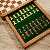 Wooden Mini-Magnetic Travel Chess Set with Storage Drawer