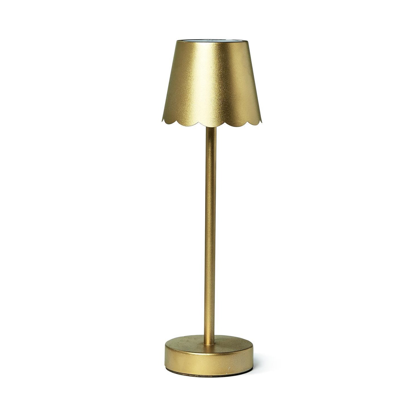 Rechargable LED Scalloped Edge Gold Lamp