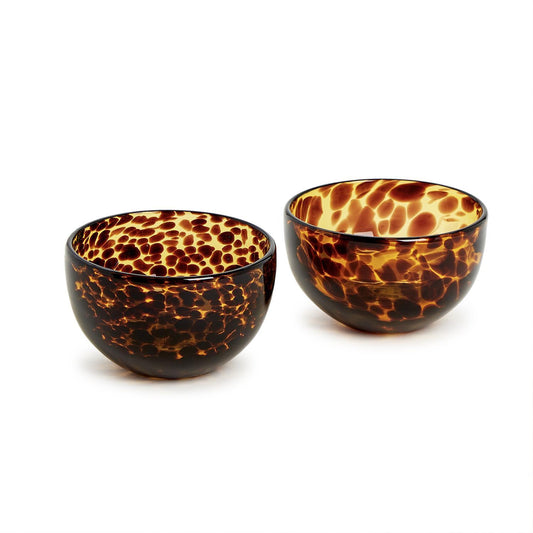 Tortoise Print Tidbit Bowl - S/2