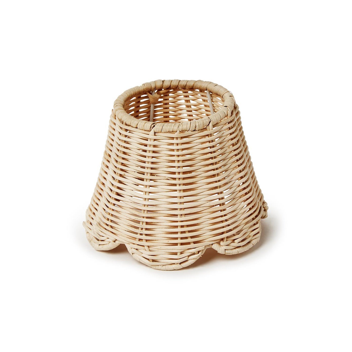 Rattan Lamp Shade w/Scalloped Edge