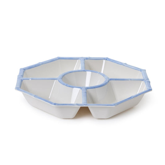 French Blue Melamine Chip & Dip - Bamboo