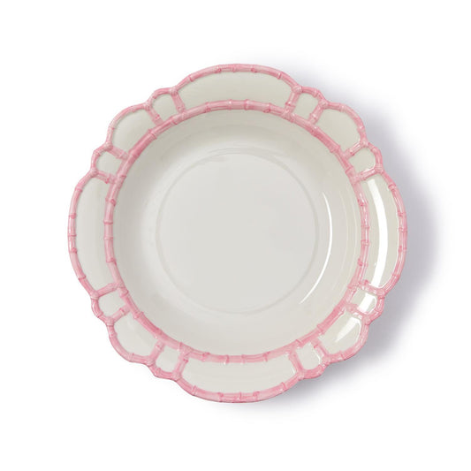 Pink Bamboo Touch Bowl - Melamine