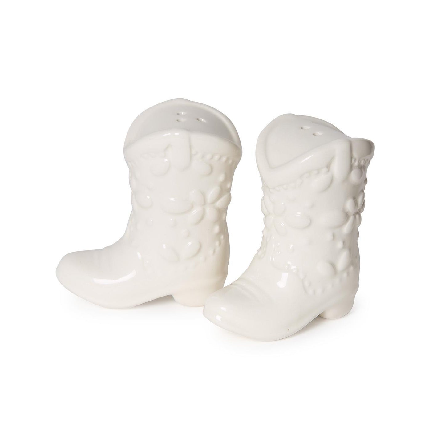 White Cowboy Salt & Pepper Set