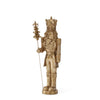 15.5" Gold Nutcracker w/ Pinecone Staff