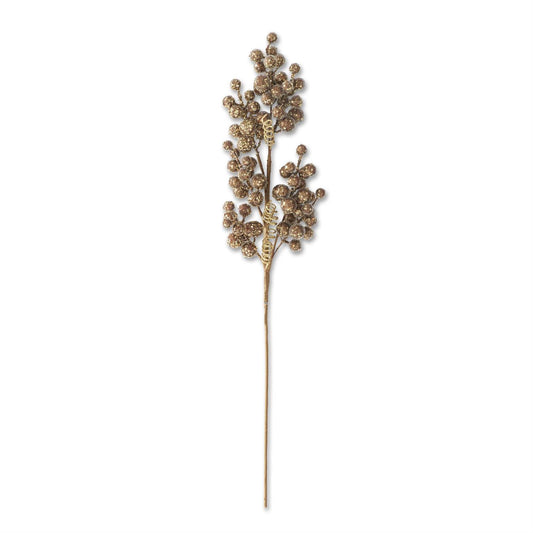 30.5" Brown & Gold Seed Beaded Berry