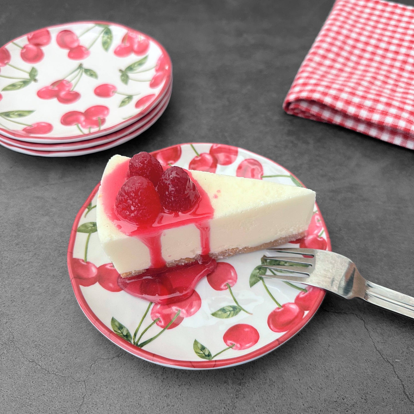 Cherry 6" Melamine Plate, S/4