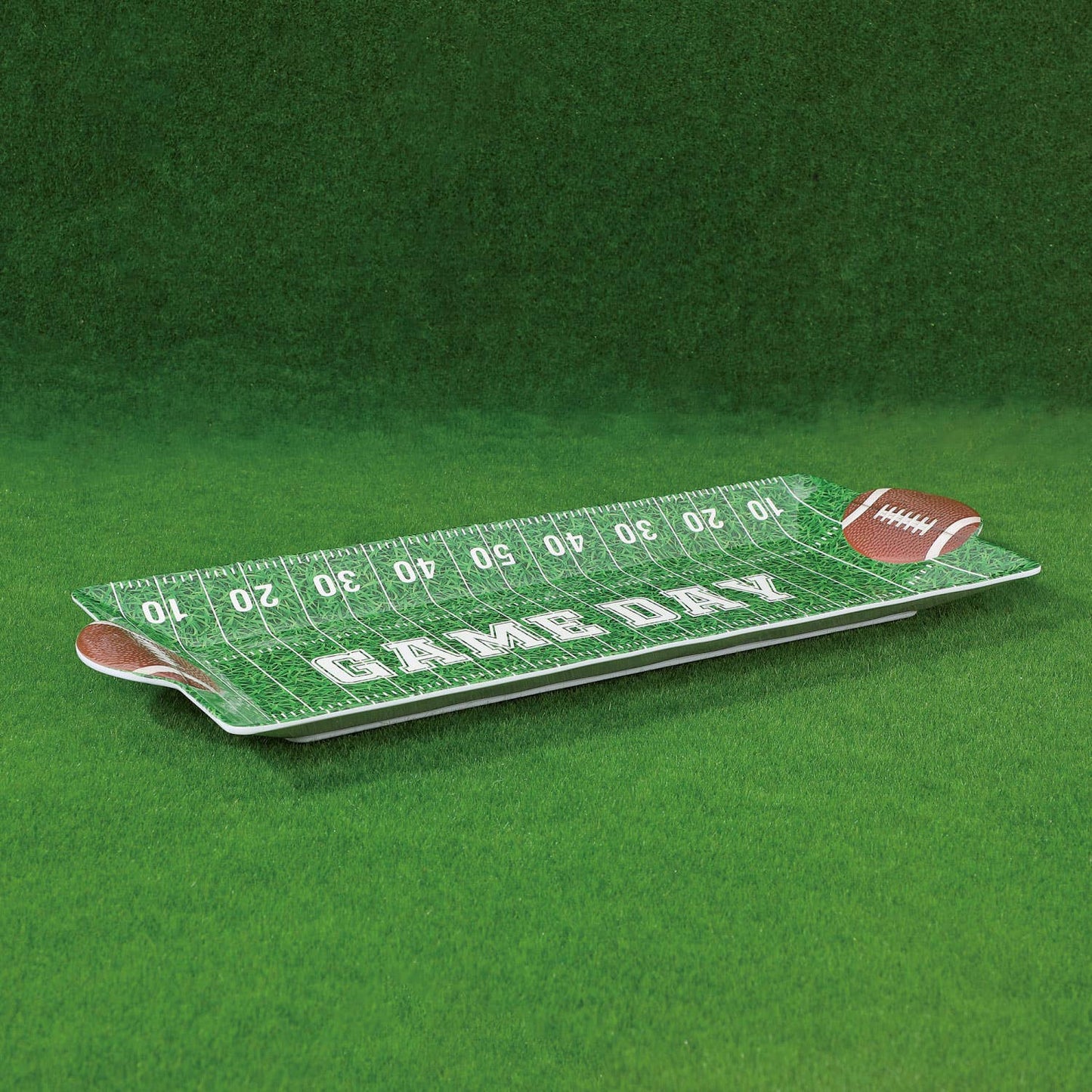 Football 16" Melamine Rectangle Tray