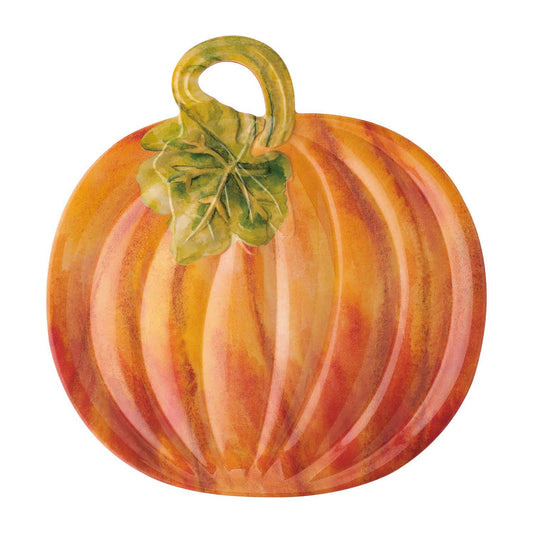 Pumpkin Melamine Platter - 16.25"