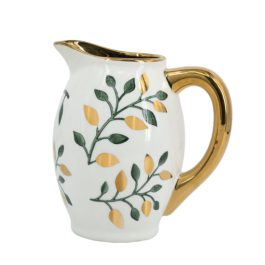 Pitcher w/ Green & Gold Motifs