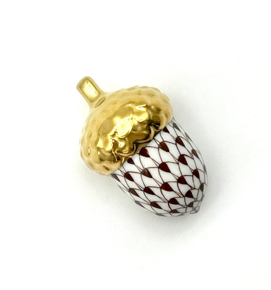 Herend Chocolate Acorn