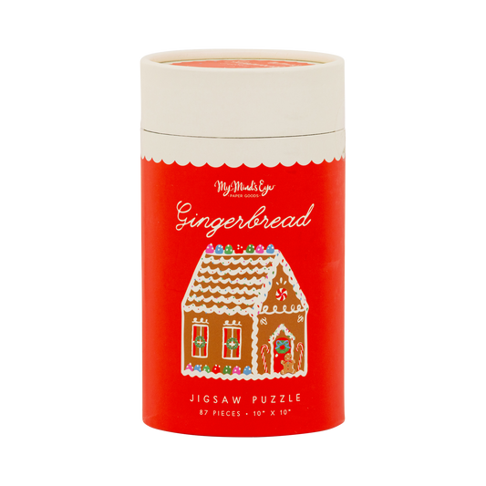 Gingerbread House Shaped Jigsaw Puzzle 87pc