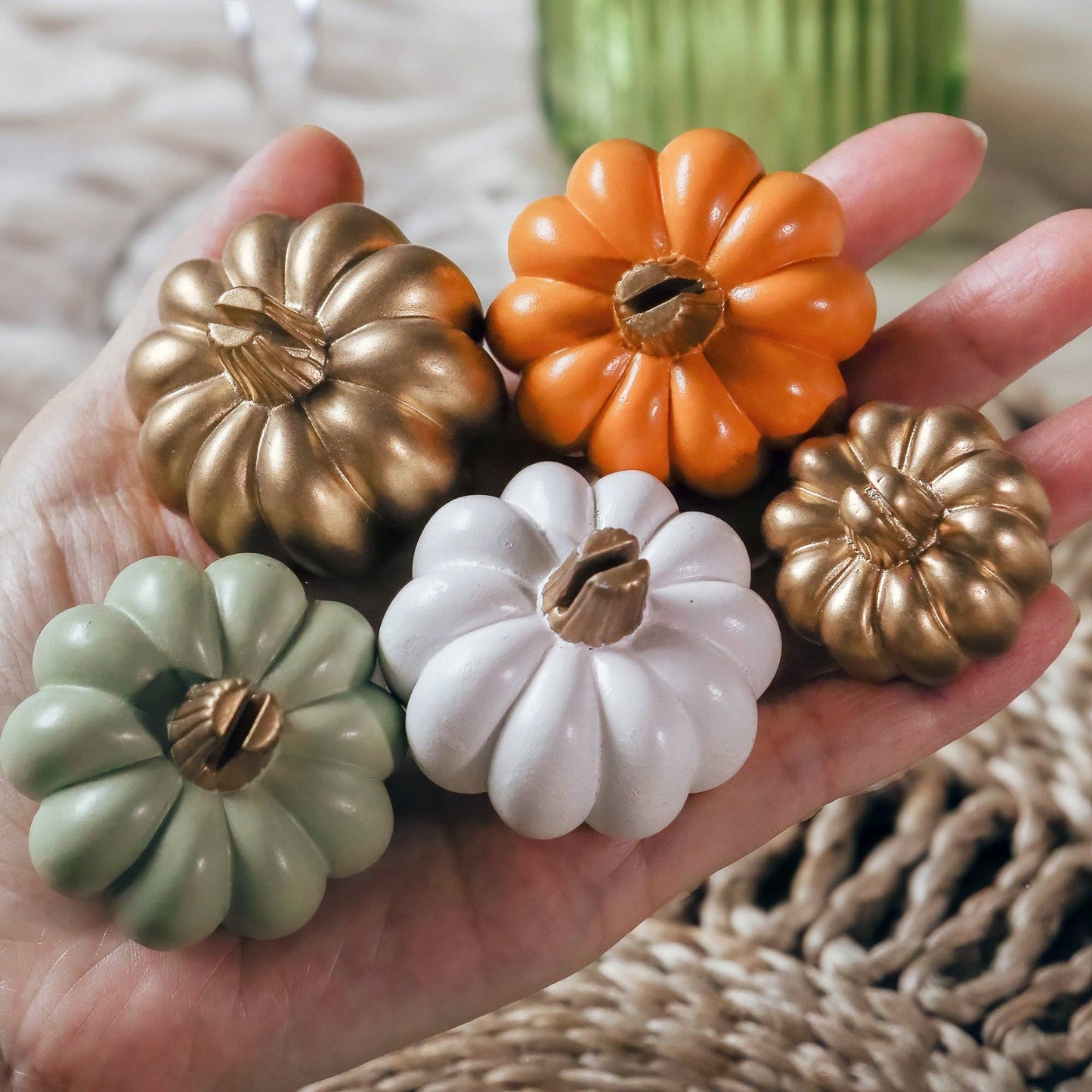 Orange Pumpkin Place Card Holder (Set of 6)