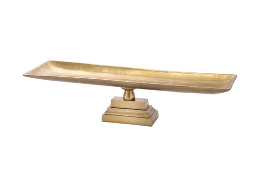 Antique Brass Footed Tray