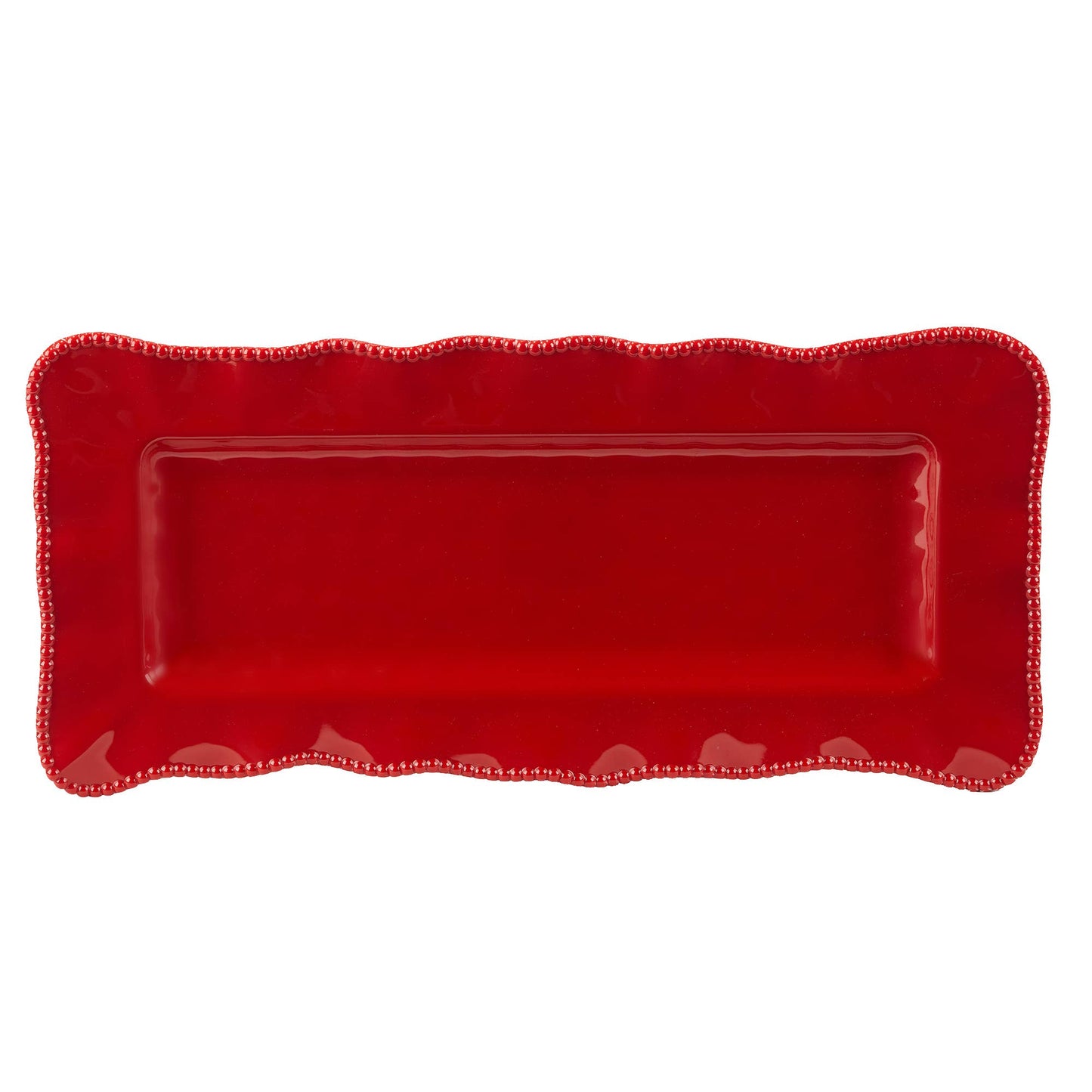 Perlette Rectangular Platter- Red- Melamine
