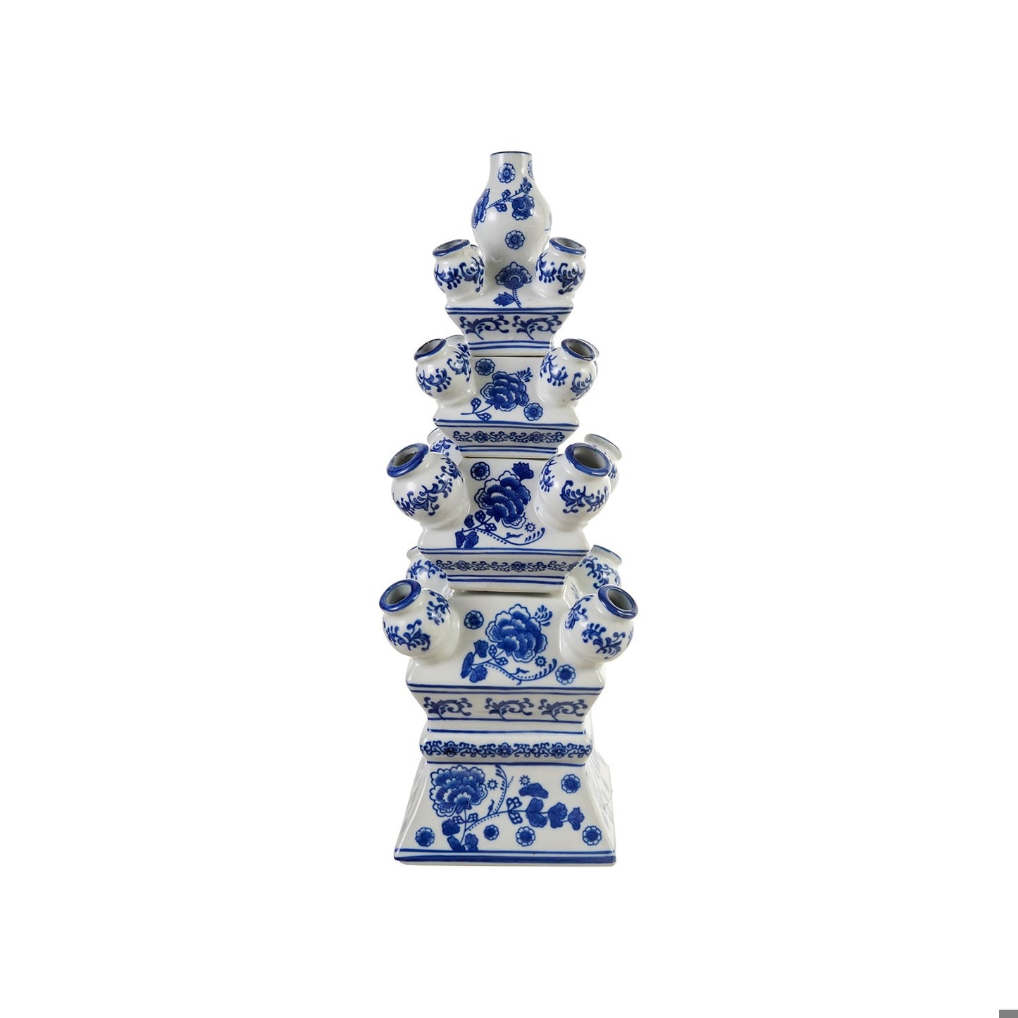 Hand-Painted Stoneware Tulipiere Vase