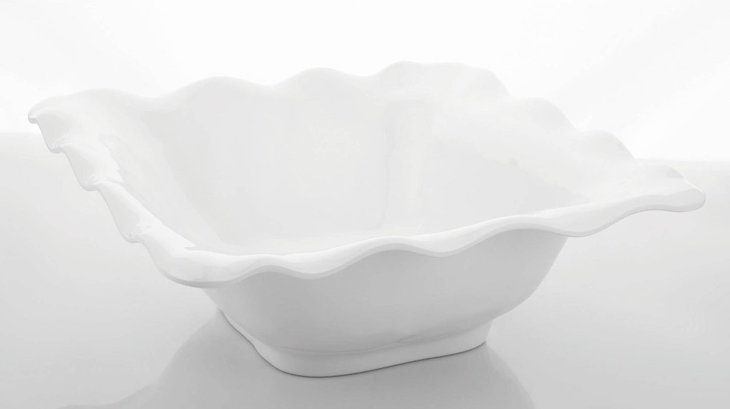 White 12.5" Melamine Serving Bowl