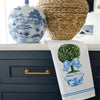 Cotton Tea Towel | Striped Topiary