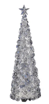 Magical Ice Cube Crystal Acrylic LED Christmas Tree-17"