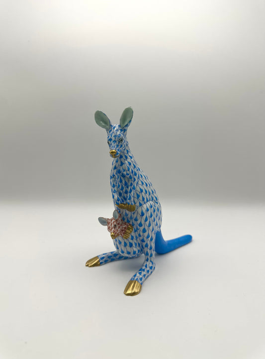 Kangaroo Blue with Joey Rust