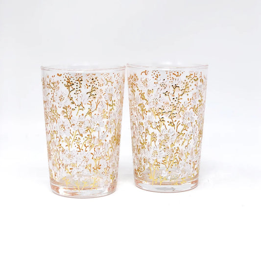 Tea Glasses Eden Flower Design, S/6