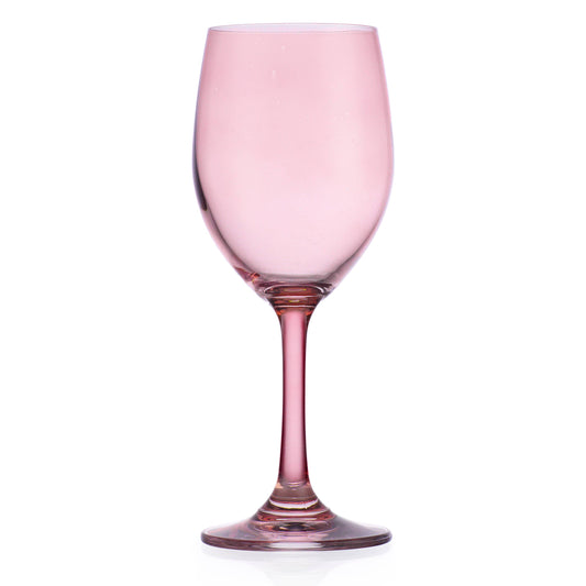 Set of Four Veneto White Wine Glasses: Ballet Pink
