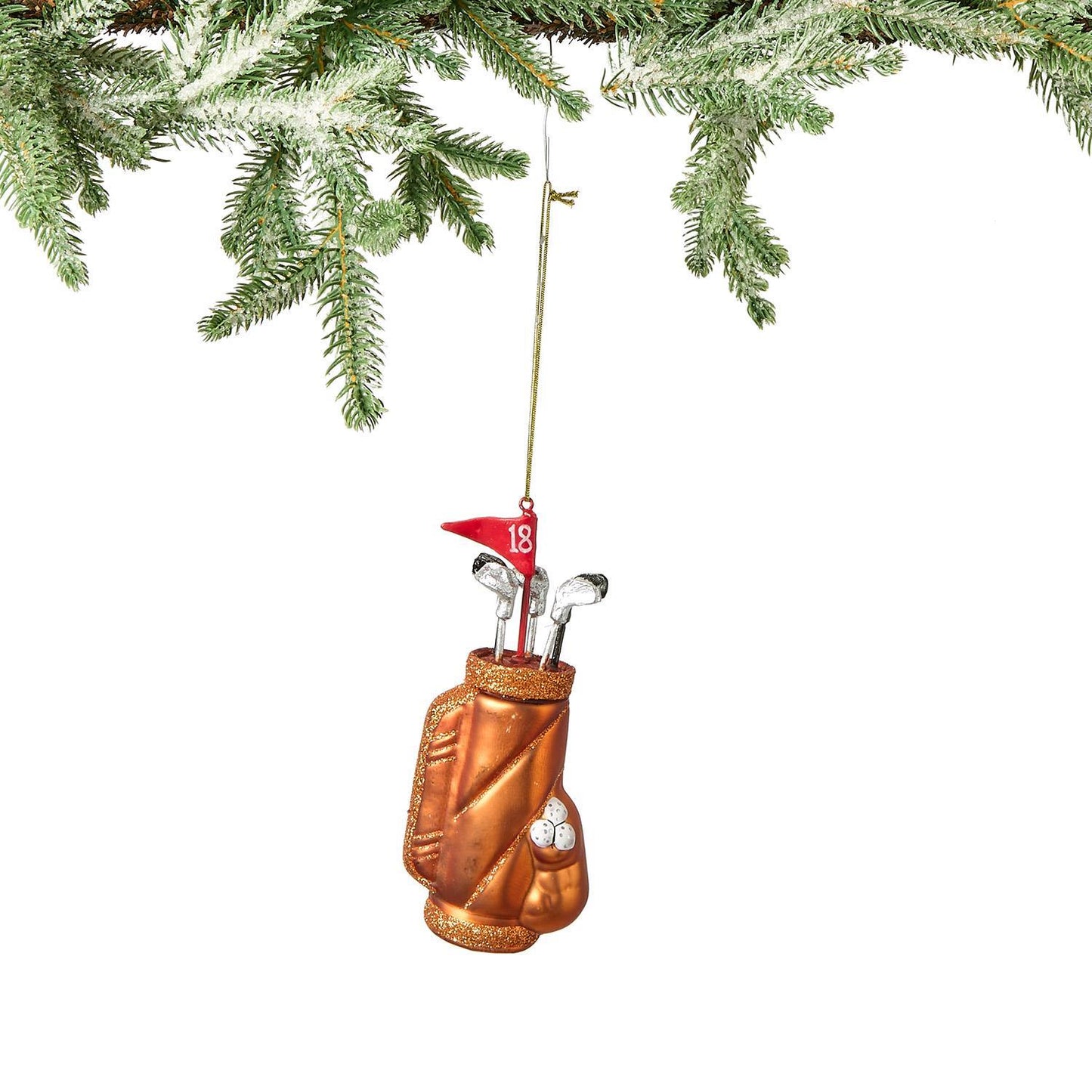 Glass Golf Bag Ornament