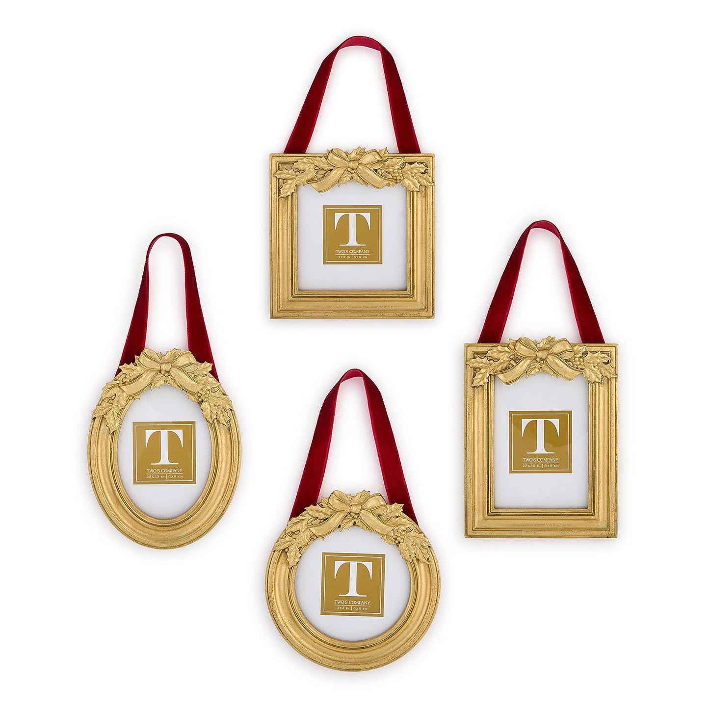 Holly Leaves Hanging Photo Frame Ornament