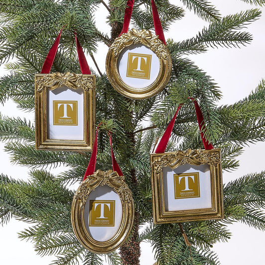 Holly Leaves Hanging Photo Frame Ornament