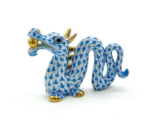 Herend Blue Dragon w/ Gold Ball