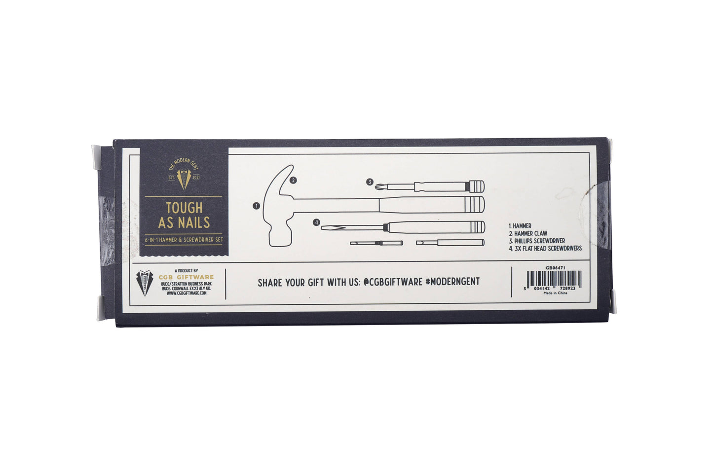 Modern Gent 6-In-1 Hammer Tool & Screwdriver