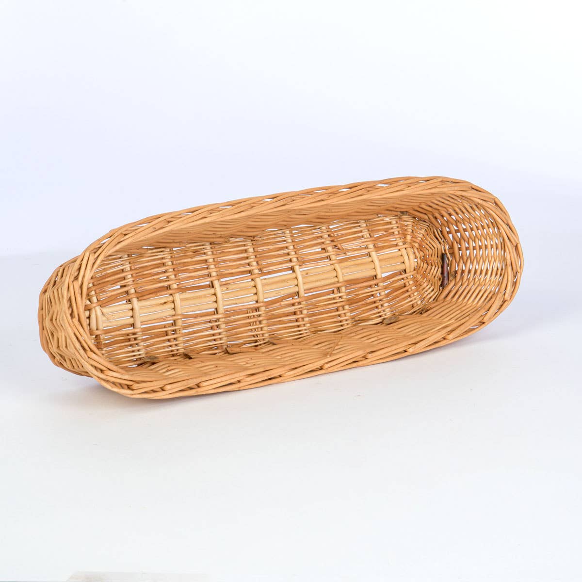 Oval White Willow French Bread Serving Basket