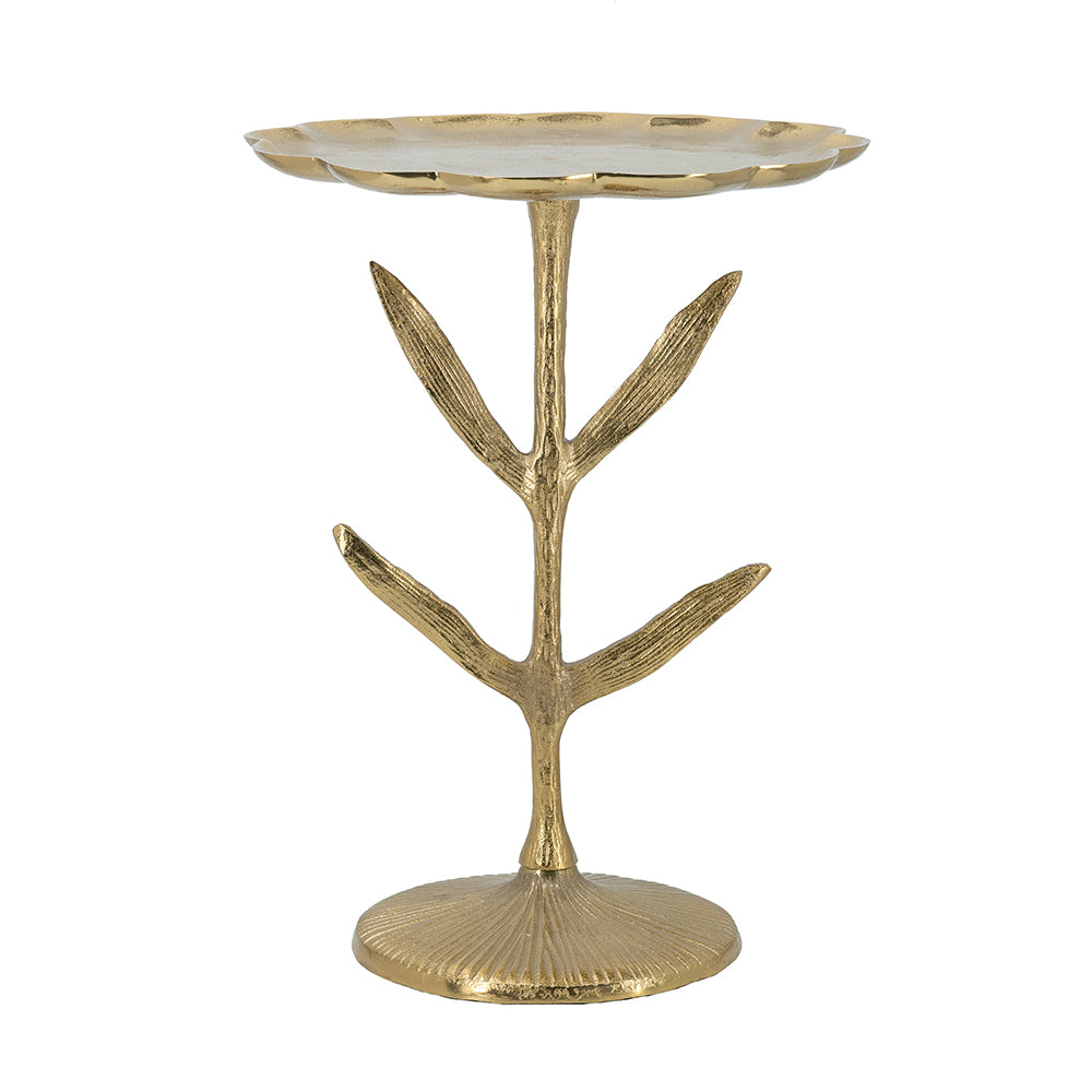 Side Table w/ Leaf Accents