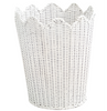 White Scalloped Wicker Tissue Paper Holder