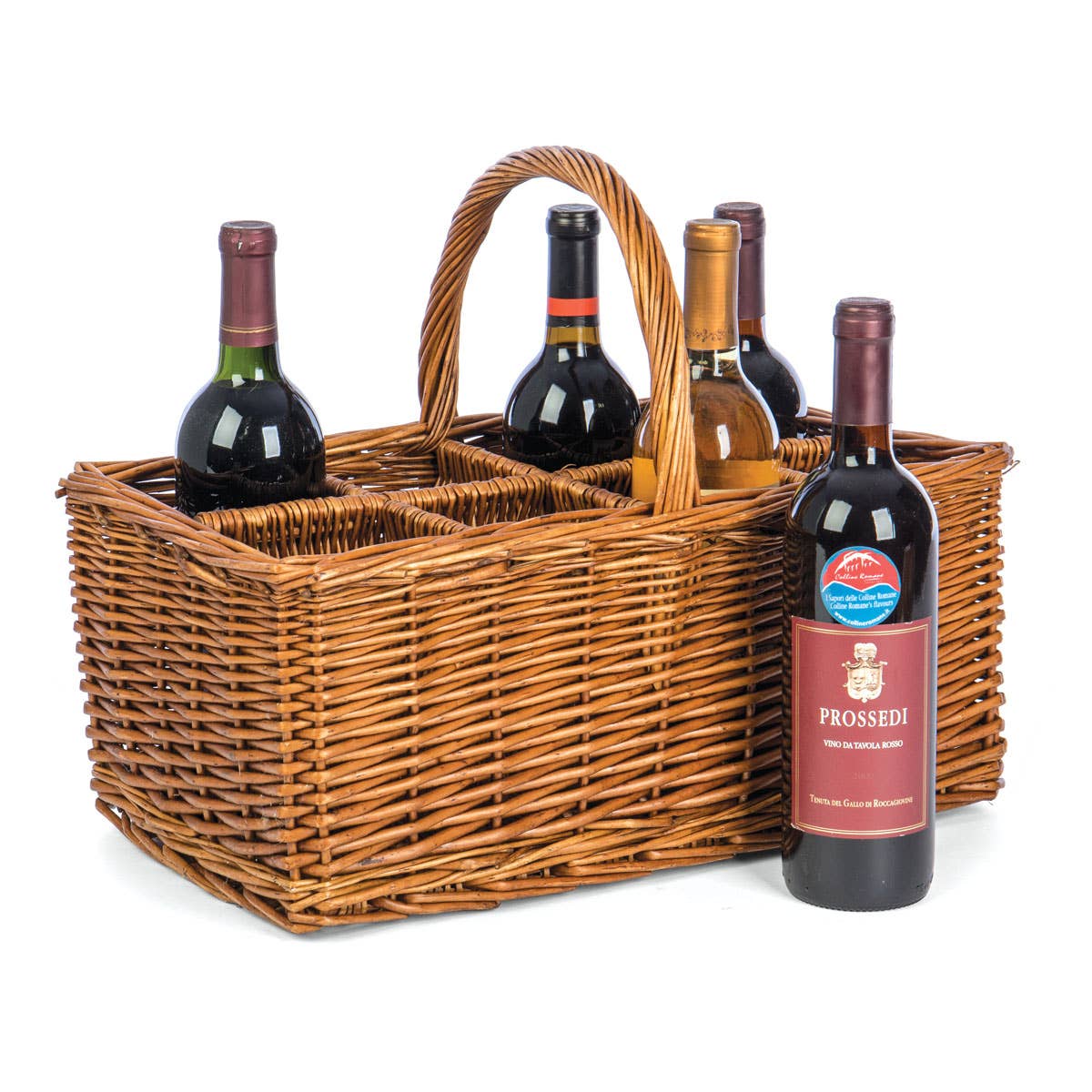 Rectangle Willow Basket w/ 8 Compartments