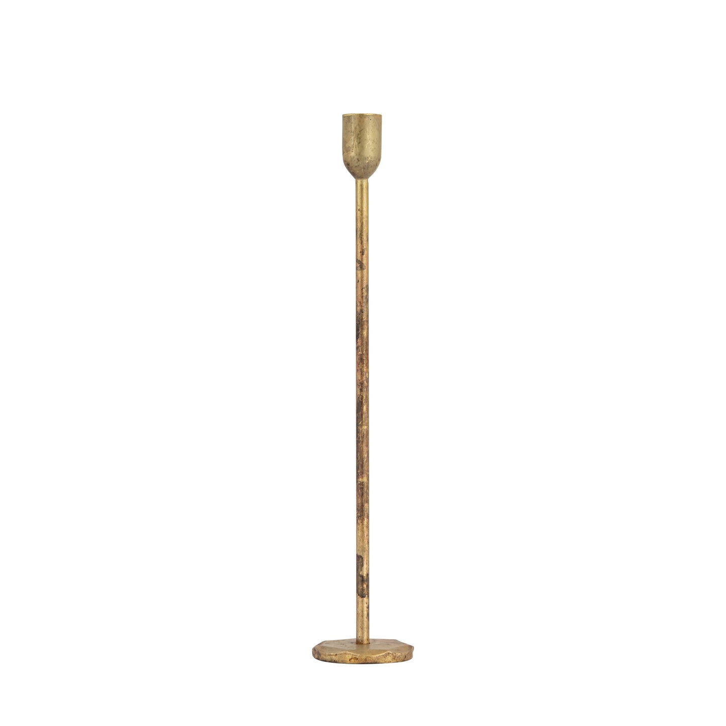 Candle Holder H 12" x Dia 2.25" Old Brass: OLD BRASS / IRON