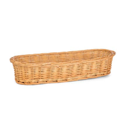 Oval White Willow French Bread Serving Basket