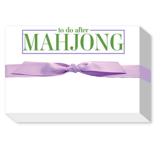 To Do After Mahjong BIG AND BOLD Notepad