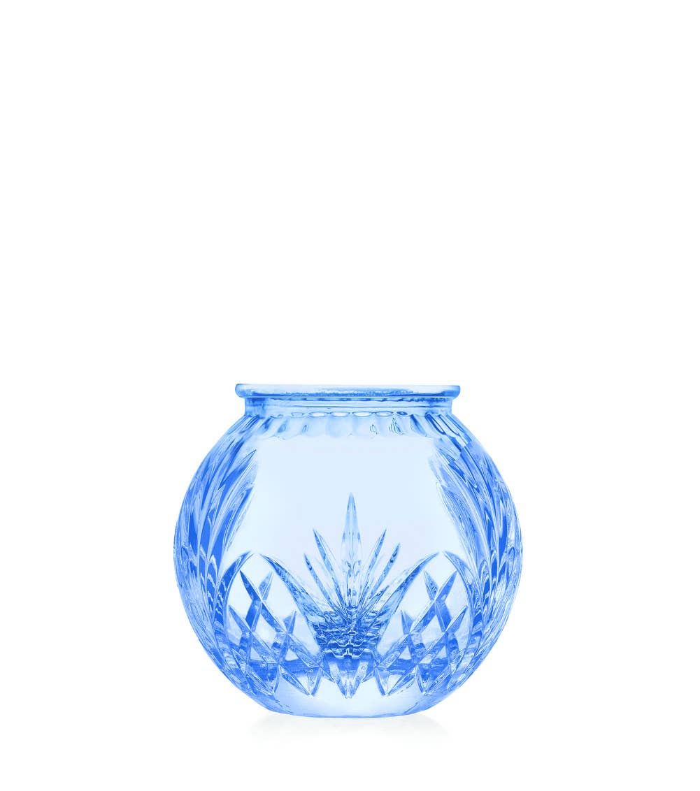 5" Crystal Blue Flower Bowl