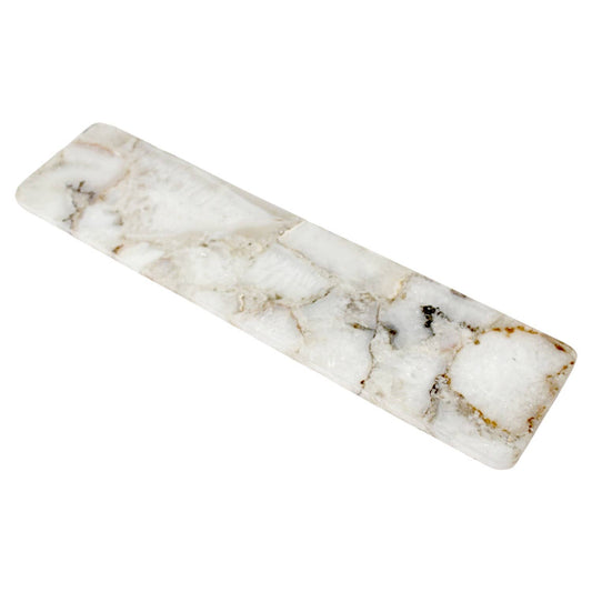 Long White Natural Stone Agate Platter